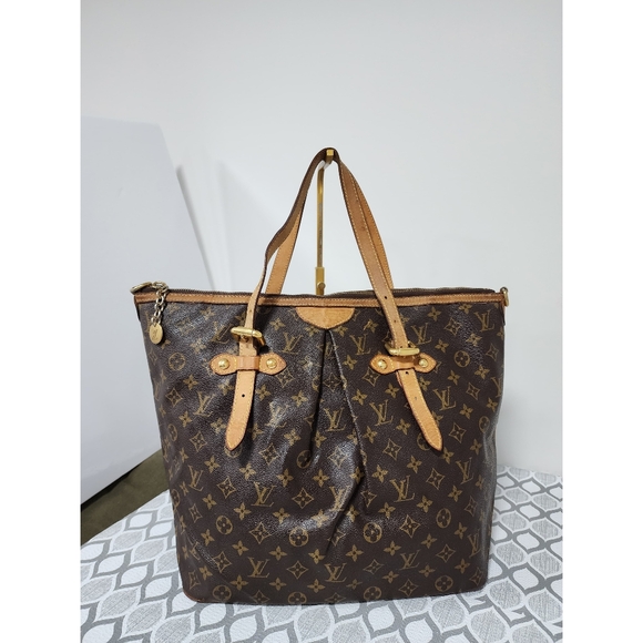 Louis Vuitton Handbags - LOUIS VUITTON Monogram Palermo GM Shoulder Bag Brown/Beige